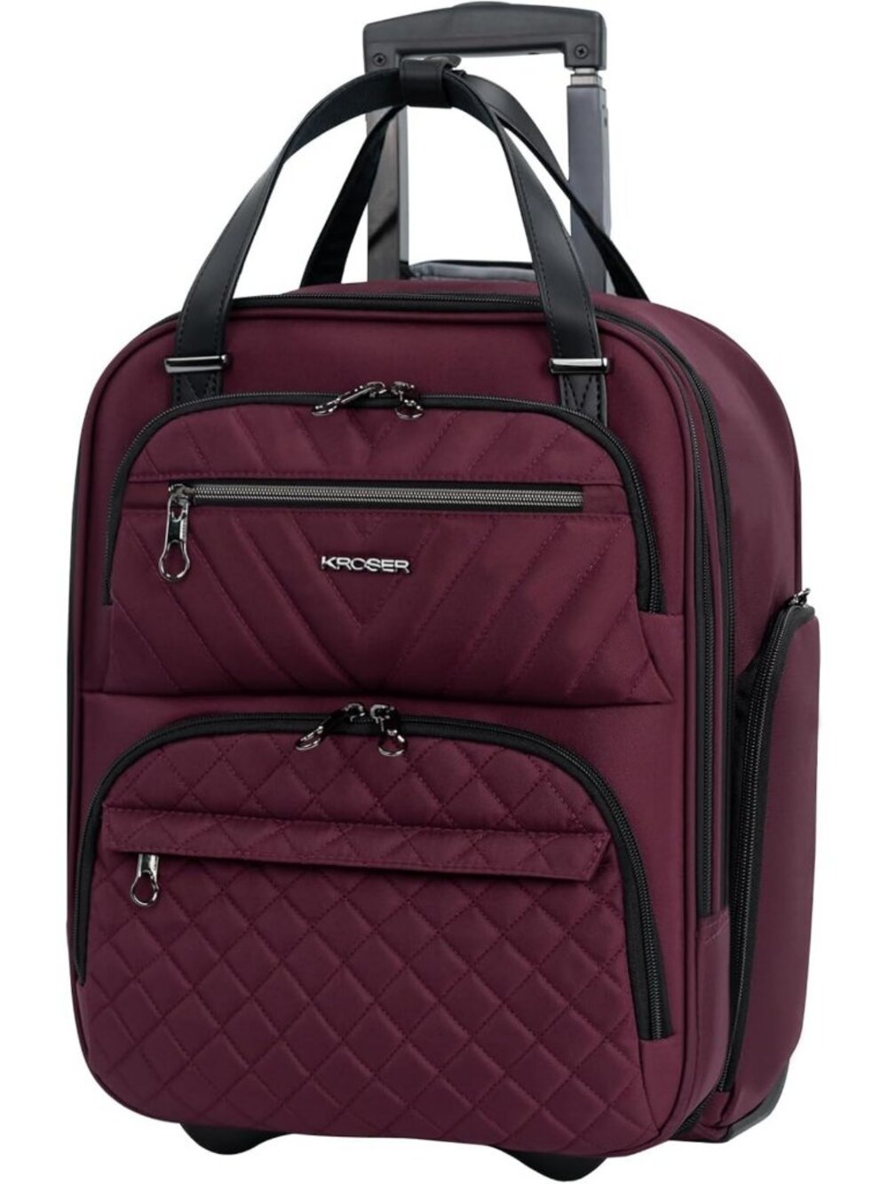Lightweight 16-Inch Underseat Carry-On Suitcase, Multi-Functional Overnight Bag